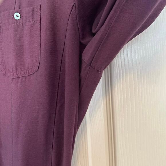 Soft Surroundings Women’s Long-Sleeve Button-Down Belted Maxi Dress Size XS - Picture 5 of 8